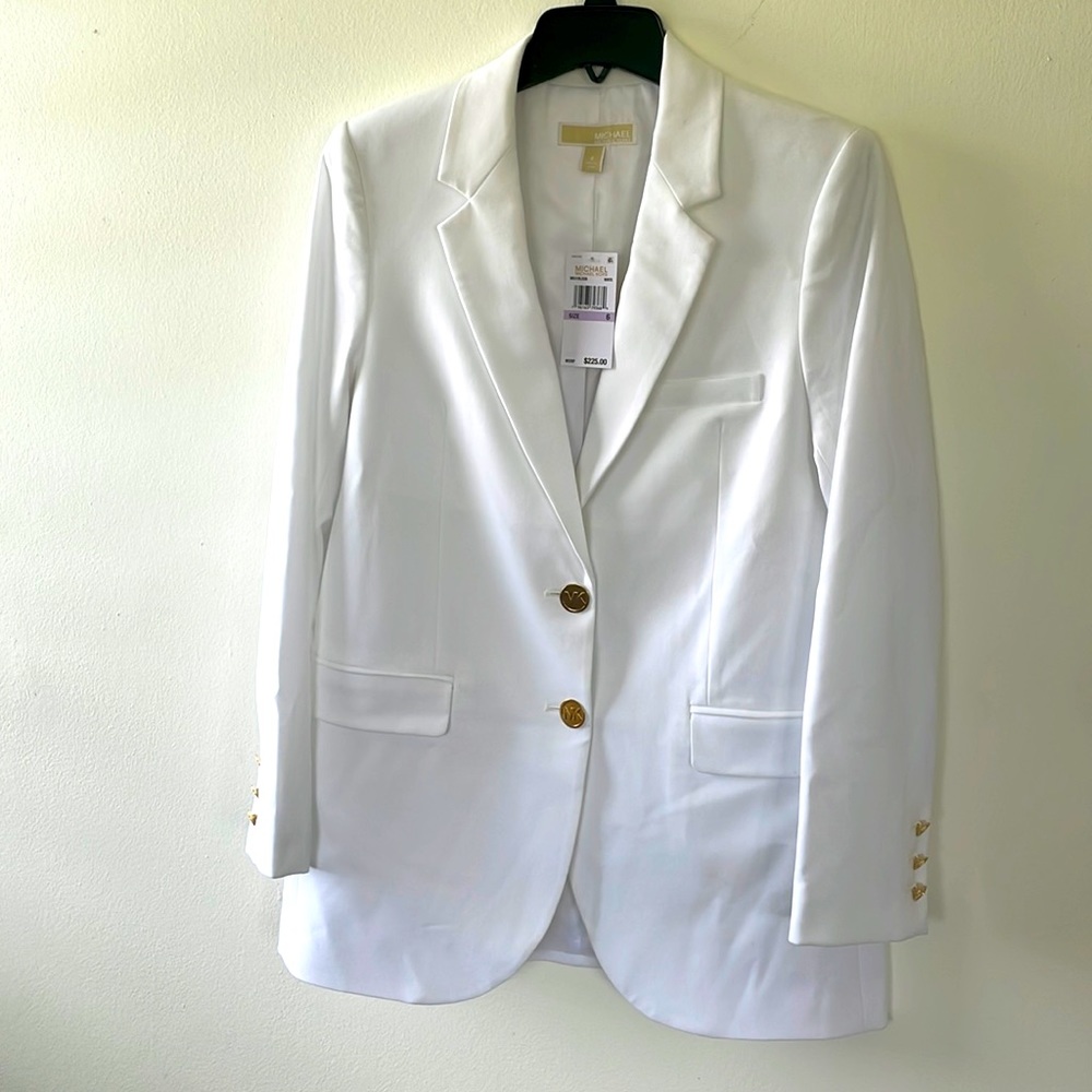 Michael Michael Kors elongated jacket blazer in White Women's 6 NWT never worn